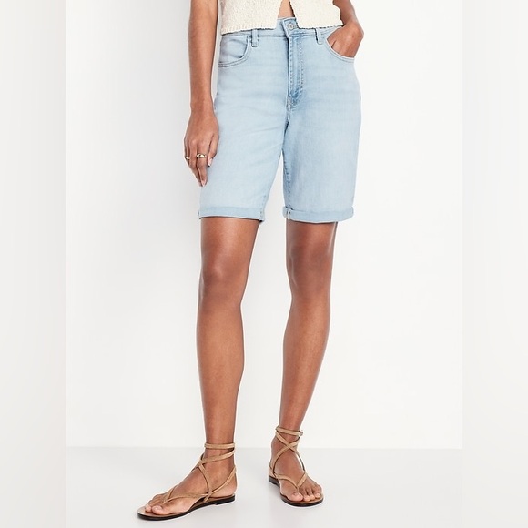 Old Navy Embroidered Light Blue Jean Shorts - Picture 13 of 14